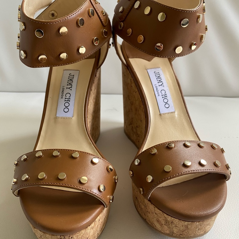 Brand New JIMMY CHOO studded wedges